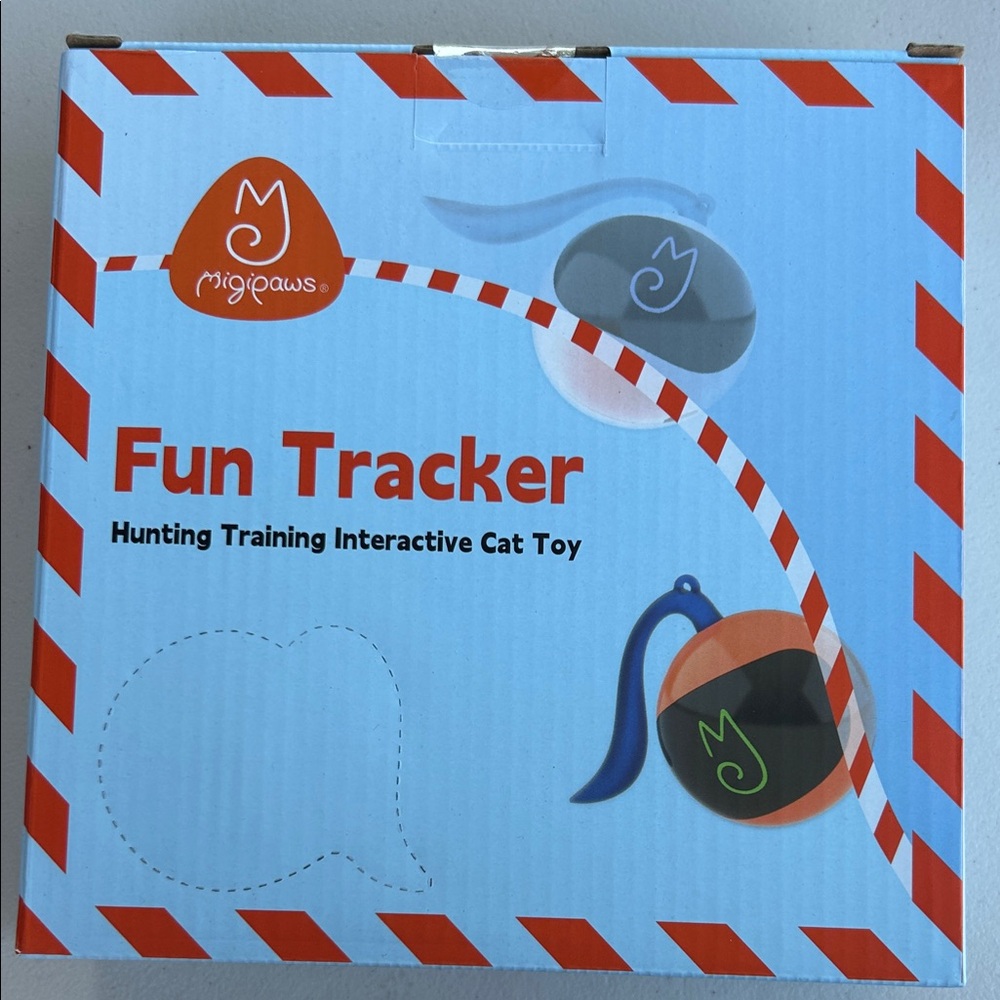 Fun Tracker Interactive Cat Toy - Blue and Orange